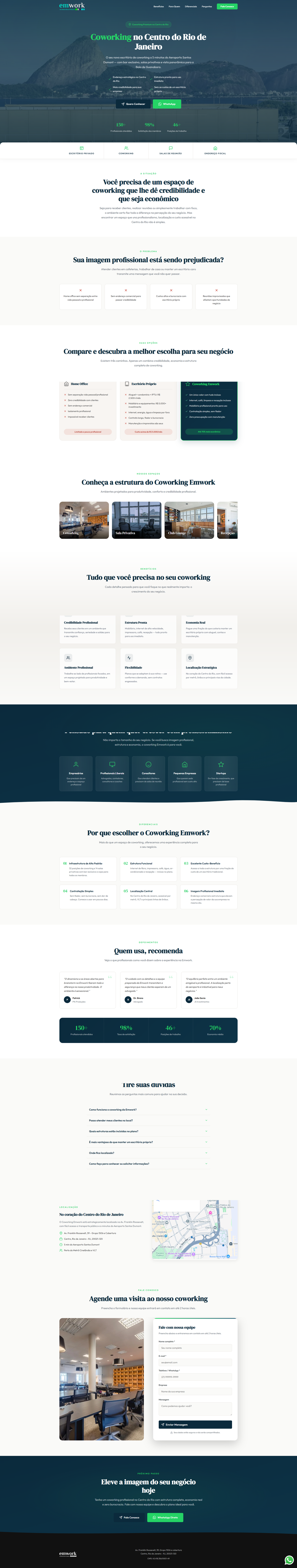 Site institucional emworkrio coworking